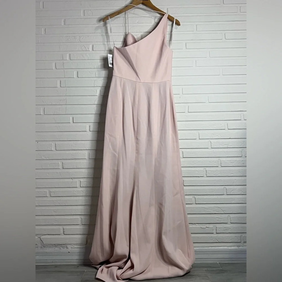 After Six Cameo One Shoulder Draped Cowl Neck Maxi Dress, Women’s Size 4 - Picture 8 of 10